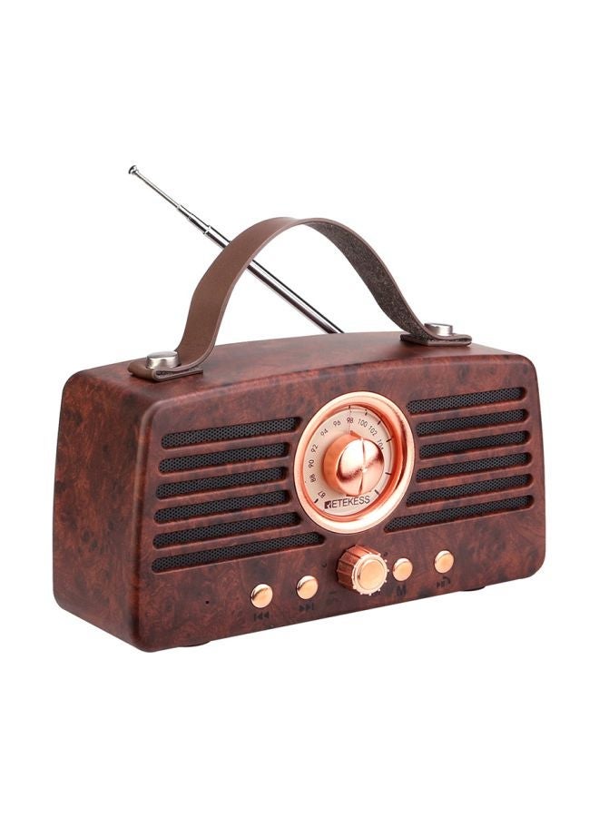 Retro FM Radio Receiver TR607 Brown