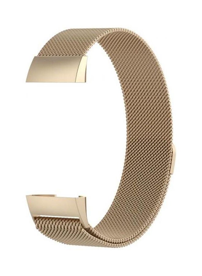 Fitbit Charge 3 Magnetic Milanese Loop Strap Smart Watch Band Light Gold