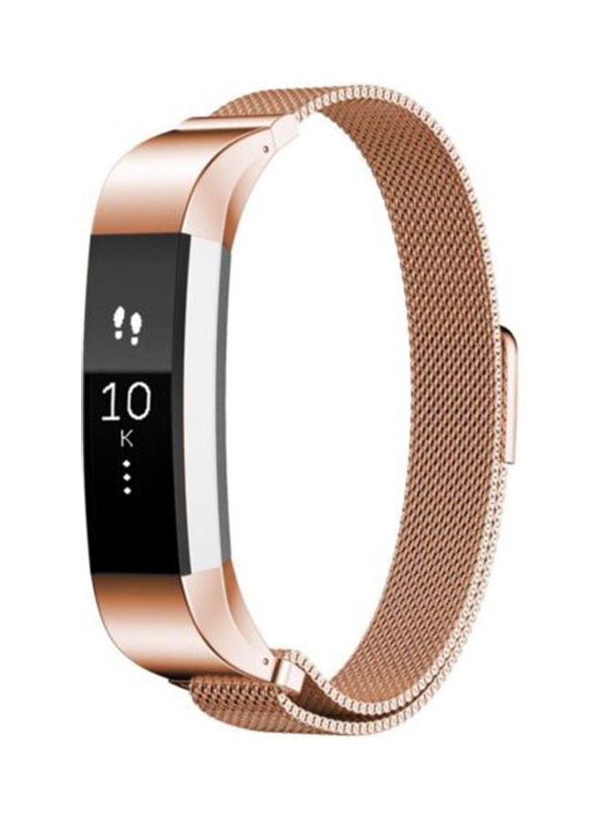 Magnetic Stainless Steel Watch Band Strap for Fitbit Alta/Alta HR Rose Gold