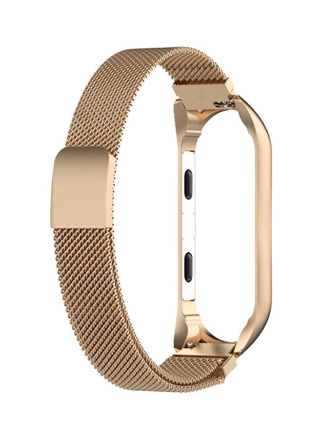 Replacement Metal Strap For Xiaomi Mi Band 3/4 Vintage Gold