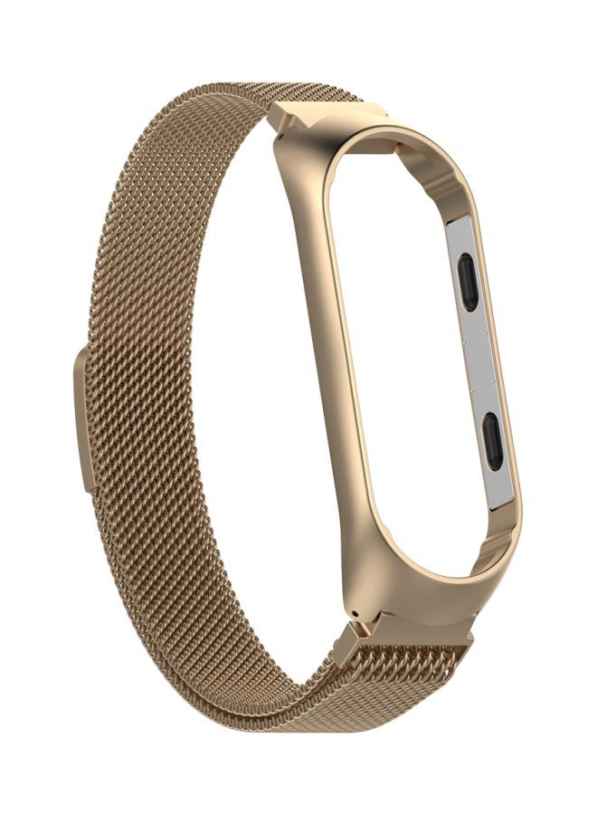 Replacement Metal Strap For Xiaomi Mi Band 3/4 Vintage Gold