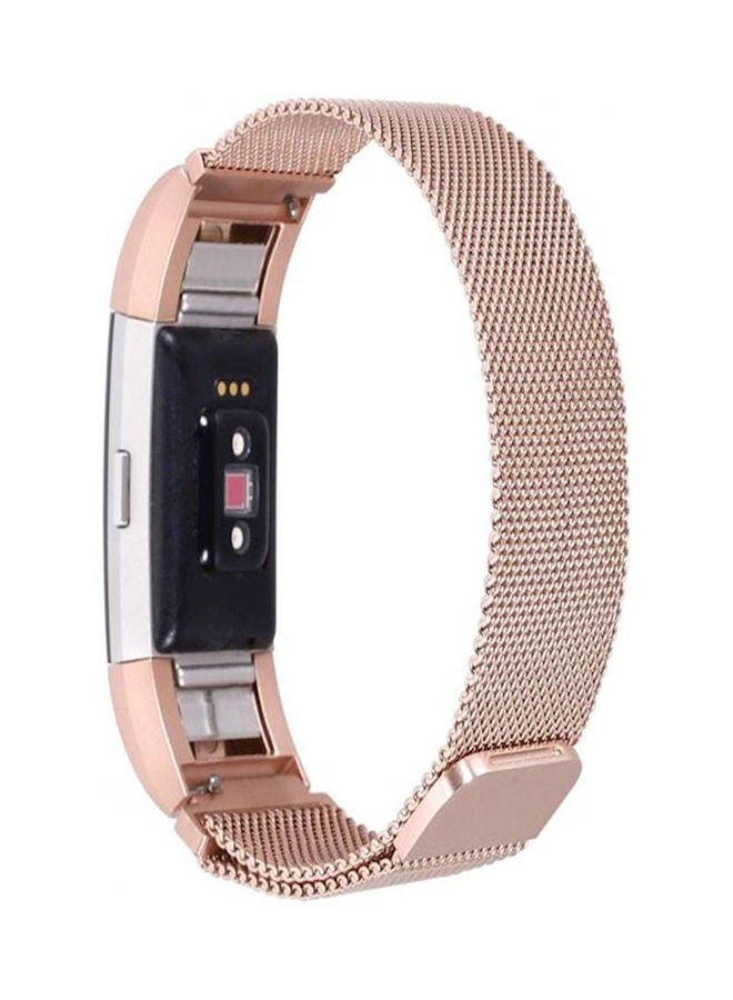 Fitbit Charge 2 Premium Strong Magnetic Lock Stainless Steel Smart Watch Band Strap Rose Gold