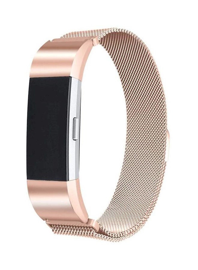 Fitbit Charge 2 Premium Strong Magnetic Lock Stainless Steel Smart Watch Band Strap Rose Gold