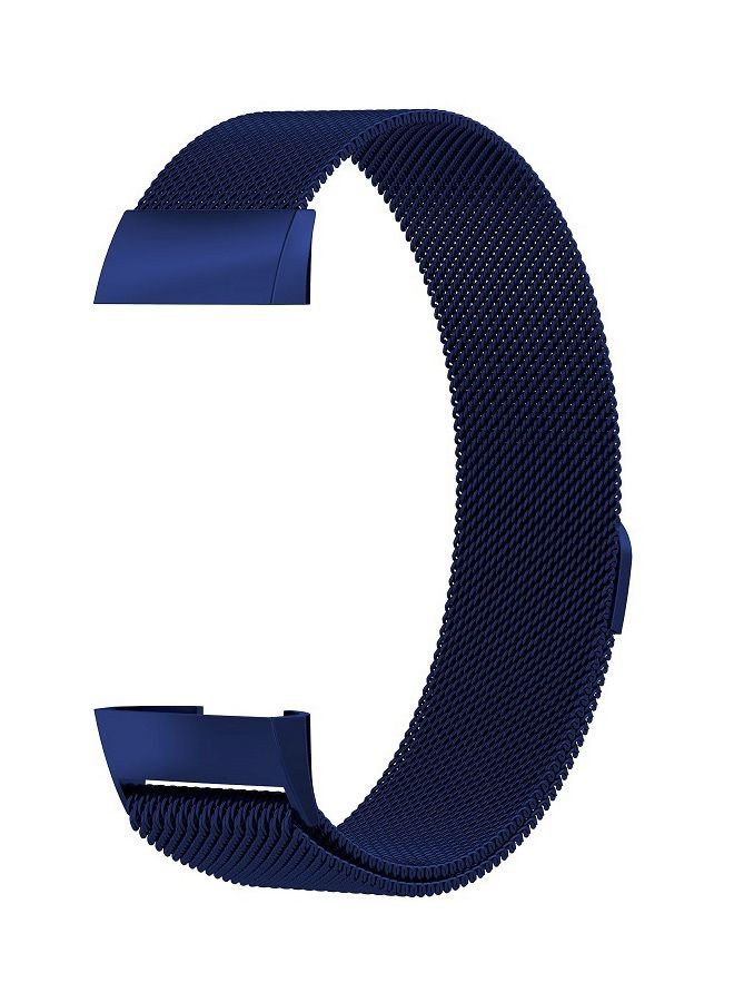 Magnet Wrist Strap For Fitbit Charge 3 Blue