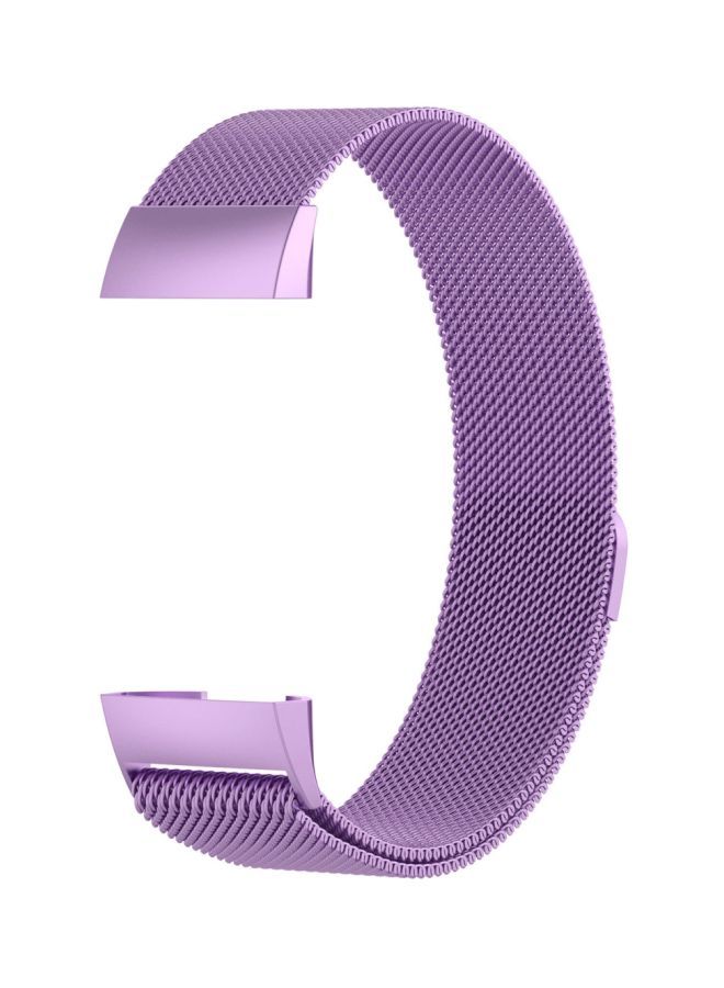 Magnet Wrist Strap For Fitbit Charge 3 Light Purple