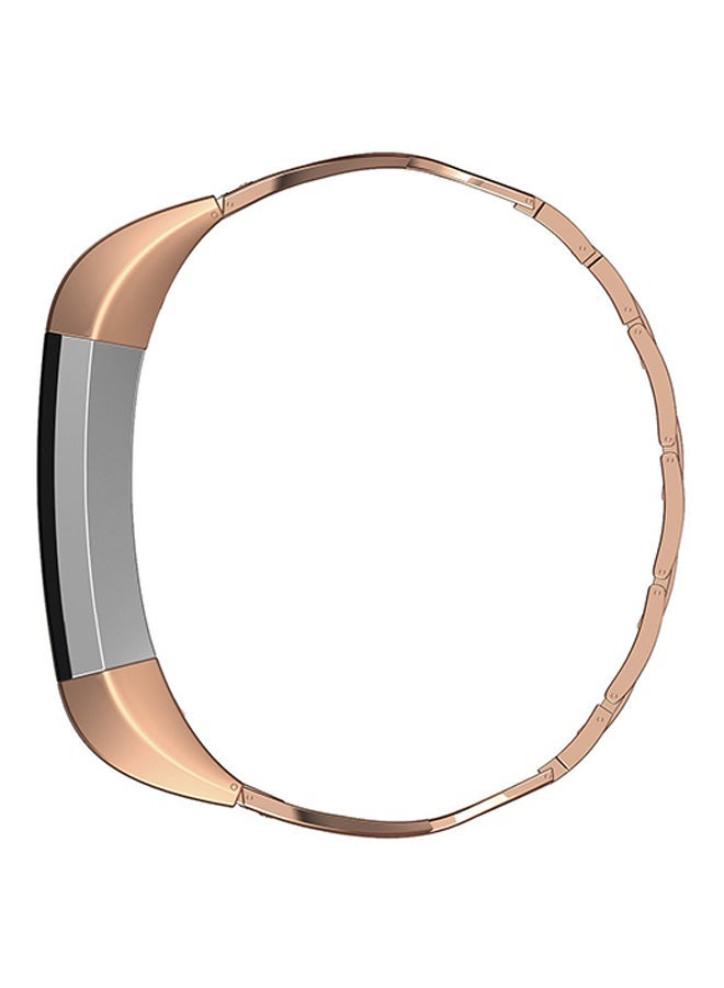 Diamond Jewelry Replacement Bracelet Strap For Fitbit Alta And HR Rose Gold/Clear