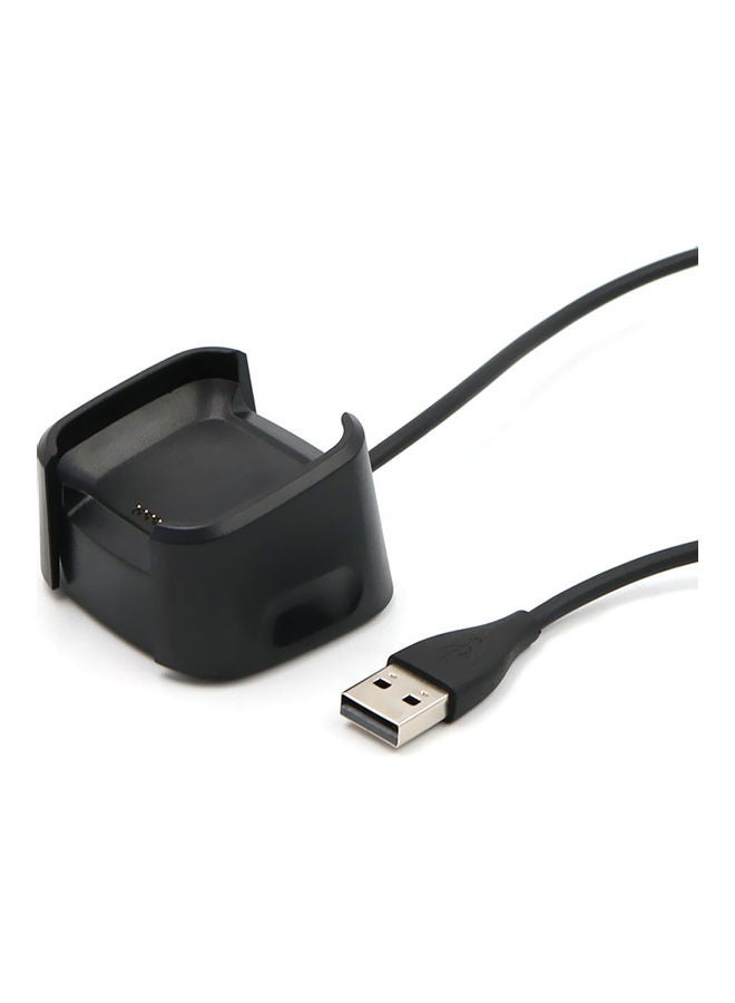 USB Charging Cable For Fit-bit Versa Smart Watch Black