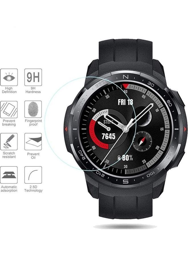 3-Piece Tempered Glass Screen Protector For Huawei Honor Watch GS Pro 1.39inch clear