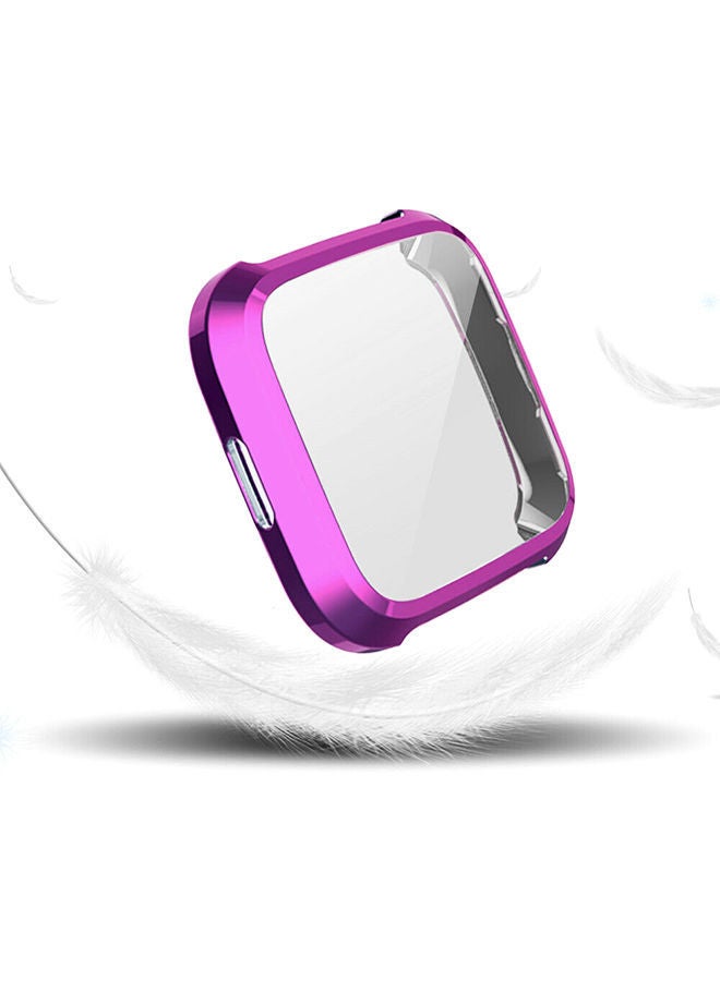 Slim Full Screen Protector Protect Frame Case Cover For Fitbit Versa Lite Watch Purple