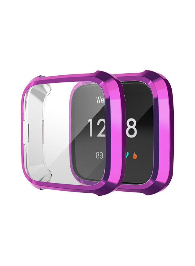 Slim Full Screen Protector Protect Frame Case Cover For Fitbit Versa Lite Watch Purple