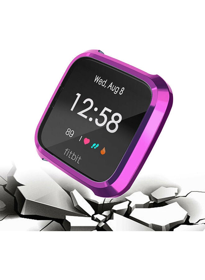 Slim Full Screen Protector Protect Frame Case Cover For Fitbit Versa Lite Watch Purple