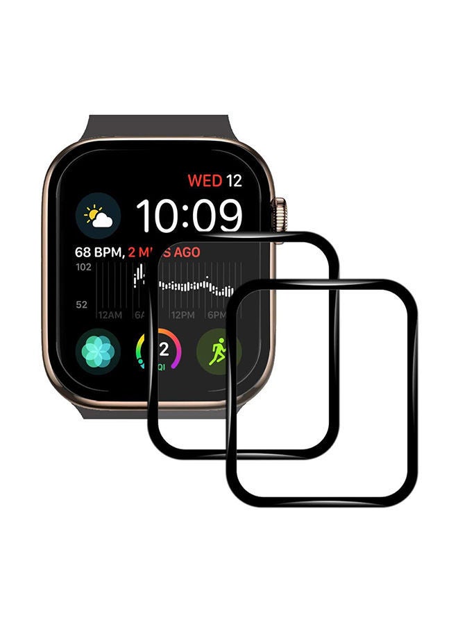 3-Piece Tempered Glass Screen Protector 3D For Apple Watch 5/4 Clear