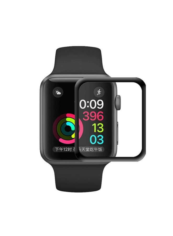 3D Tempered Glass For Apple Watch Series 4 44mm Clear/Black