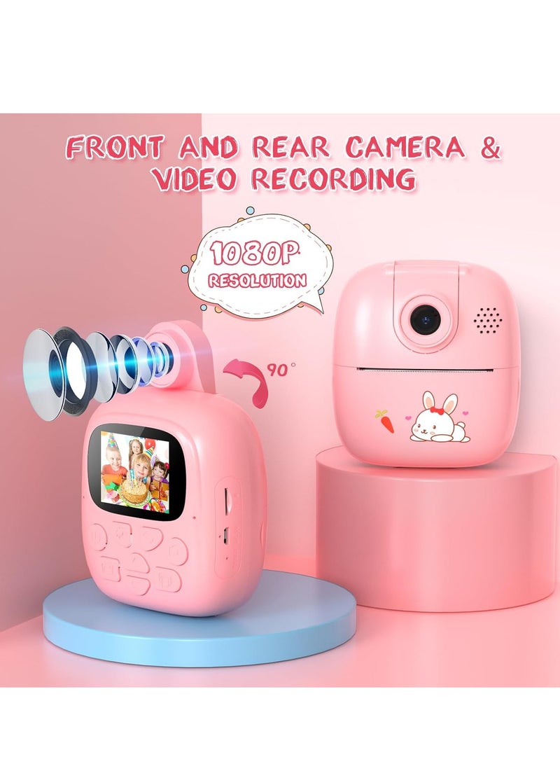 REBEL Kids Instant Camera, M8 Photo Camera for Children, Print Camera, 32GB Storage, 2.4