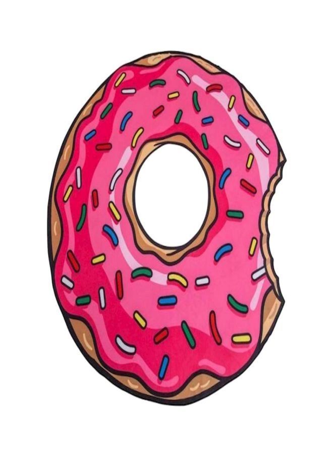 Donut 3D Printing Fun Beach Towel Pink/Beige/Red 160x160cm