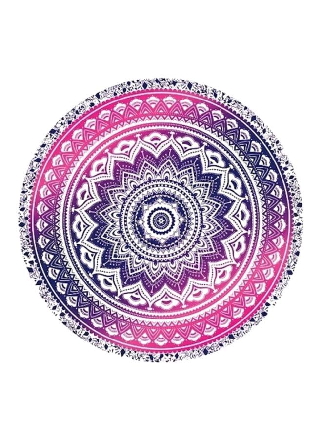 Mandala Printed Beach Towel Pink/Purple/White 150x150cm