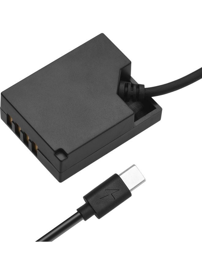 Dummy Battery USB-C Coupler Adapter Black