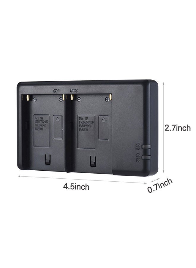 Dual Channel Digital Camera Battery Charger With LCD Display For Canon