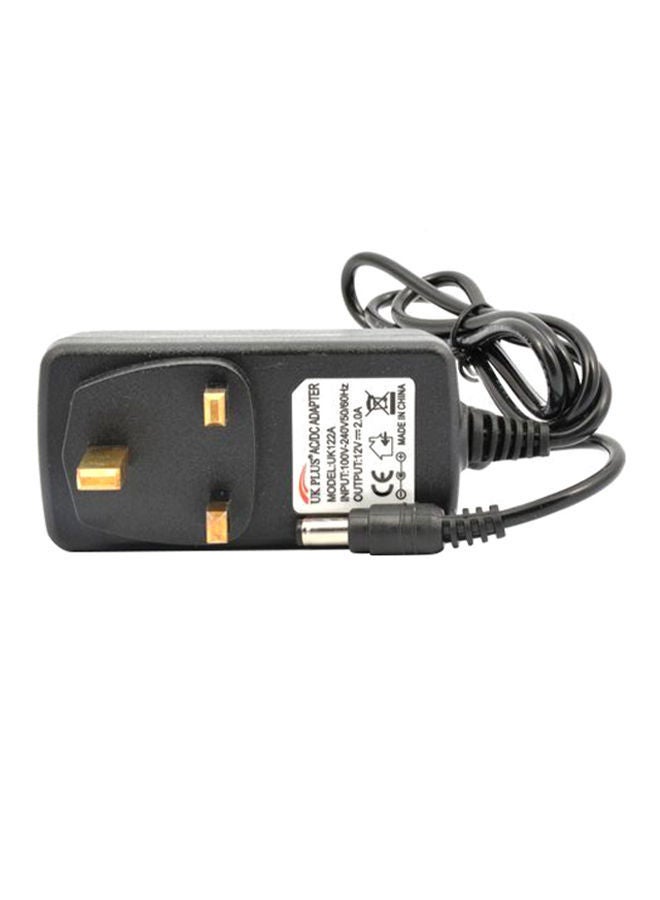 12V 2Amps (2A) 3 Pin Power Supply Adapter For Household Electronics Routers Speakers CCTV Cameras Smart Phone USB Charging Devices Black