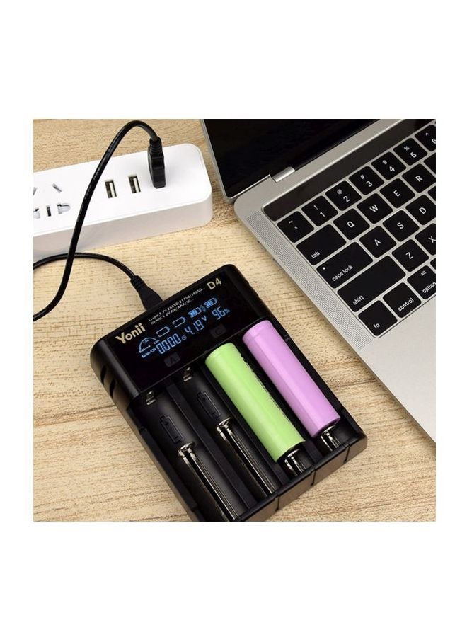 D4 LCD Battery Charger Black