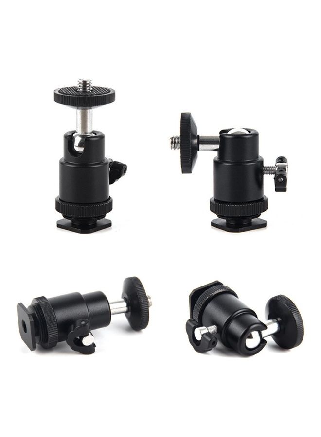 Mini Ball Head Holder Mount Bracket For Tripod DSLR Black