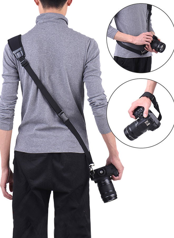 Quick Release Camera Shoulder Wrist Sling Black