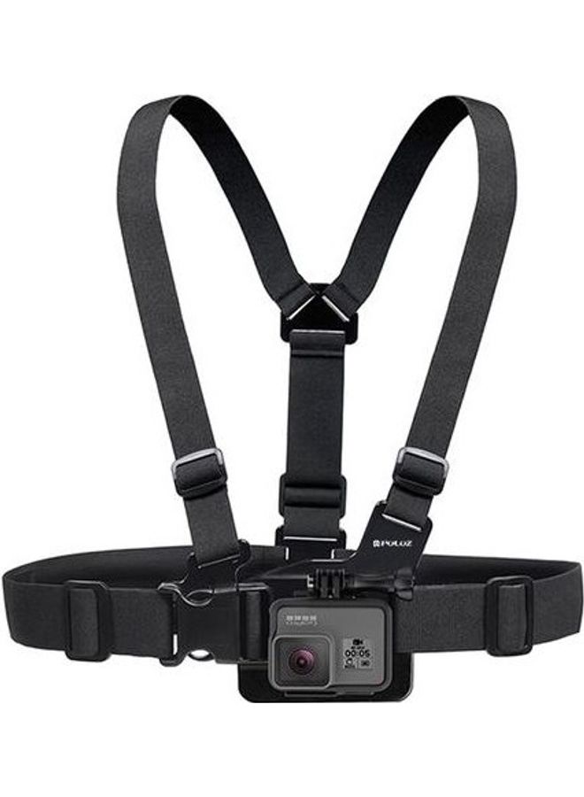 Adjustable Chest Belt Body Strap Mount For Action Sport Camera Black