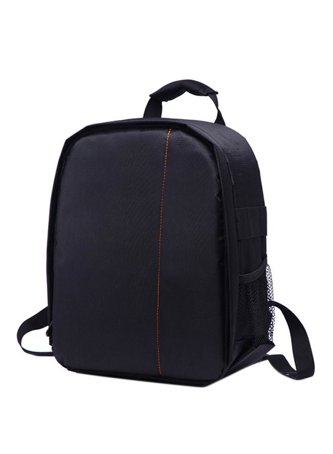 Nylon DSLR Camera Backpack With Rain Cover Black