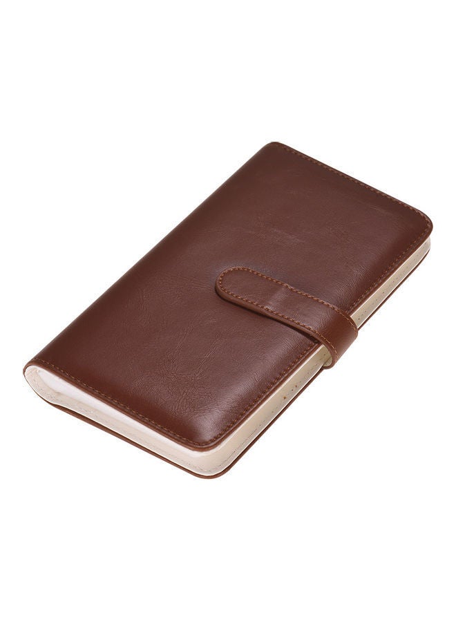 80-Pockets Portable Photo Album Brown