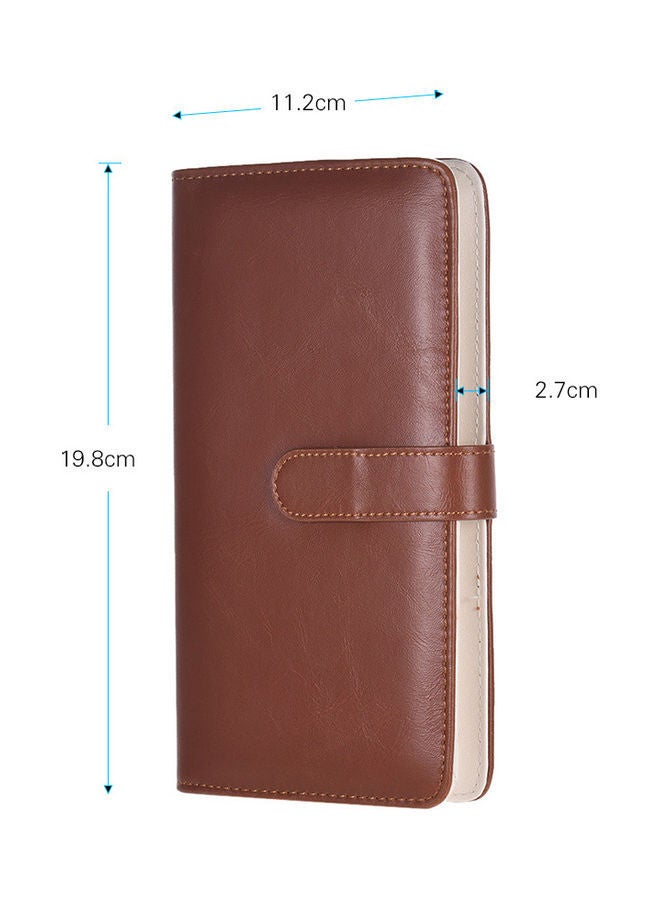 80-Pockets Portable Photo Album Brown