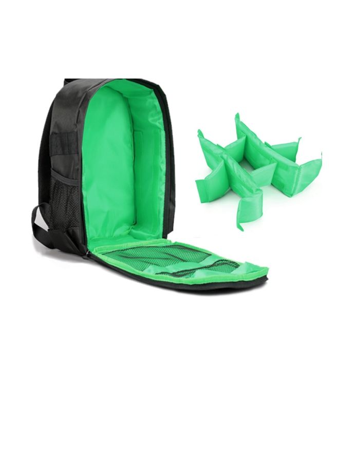 Waterproof DSLR Camera Backpack Green/Black