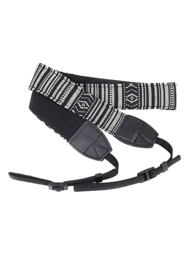 Camera Shoulder Neck Strap Black/White