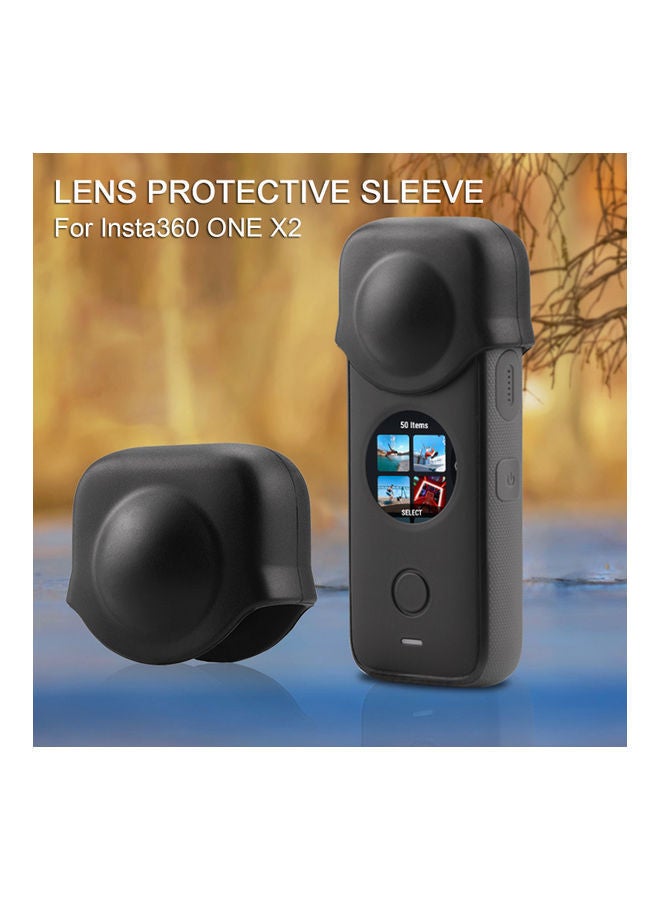 Removable Dustproof Lens Cover Black