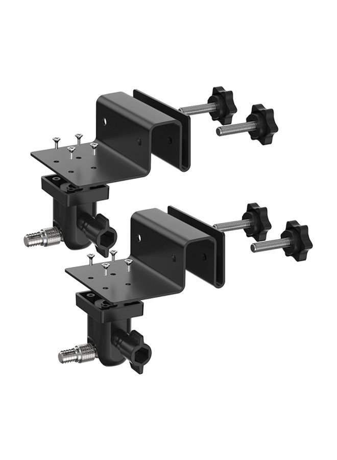 2-Piece Adjustable Gutter Mount Bracket For Arlo HD/Arlo Pro/Arlo Pro2/Arlo Go/Arlo Ultra/WYZE Cam Pan Set Black