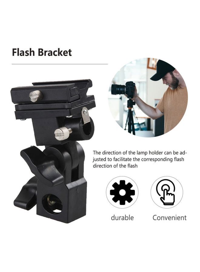 Umbrella Holder Flash Bracket For Studio Light Black