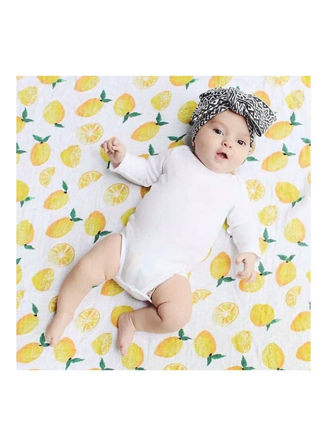 Lemon Printed Double Layer Muslin Swaddle