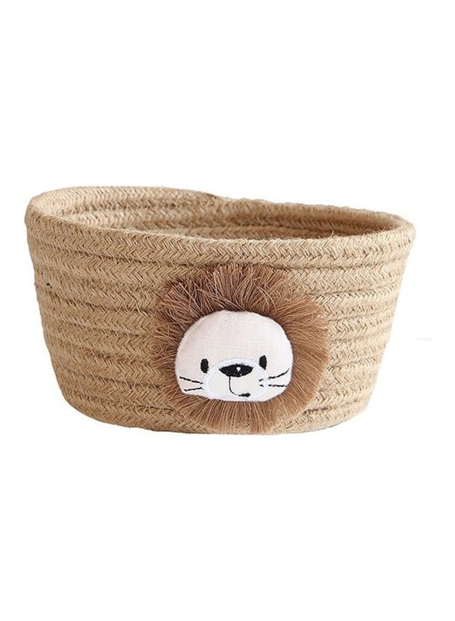 Cartoon Animals Hand Woven Storage Basket For Kids