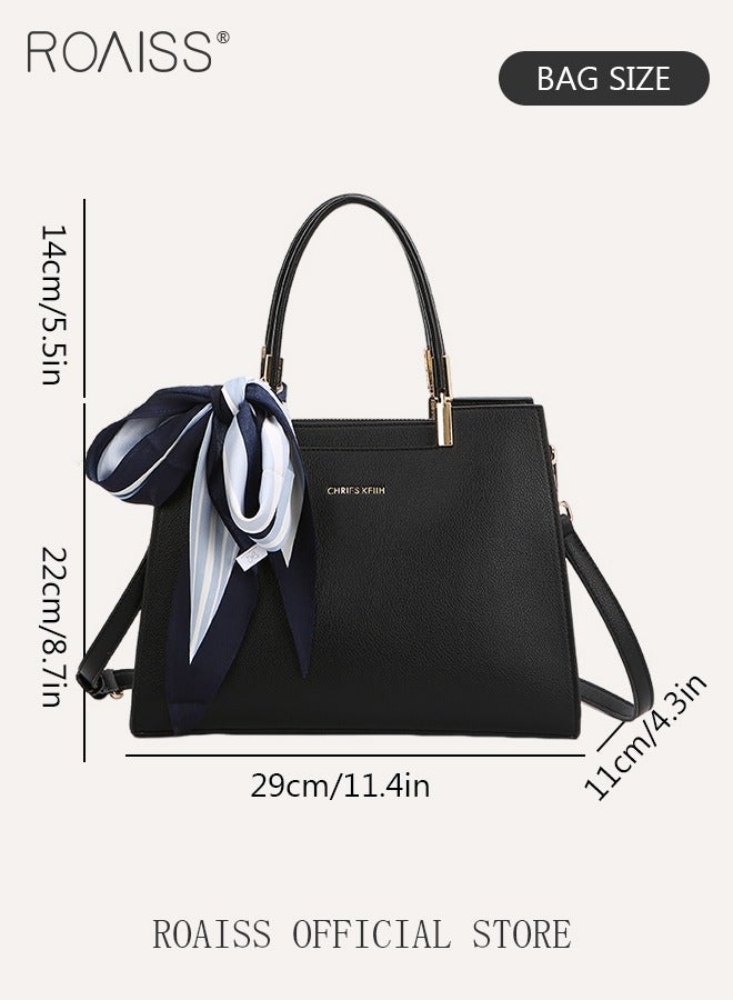 Exquisite Elegant Handbags for Women Large Capacity Premium Ladies Shoulder Crossbody Bags with Silk Scarf and Gift Bag Perfect Gifts for Mother Wife Bridal Suitable for Ramadan Wedding or Casual Time