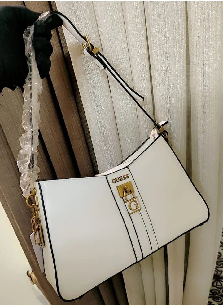 Women's Elite Shoulder Bag White Fashionable Multi functional Classic