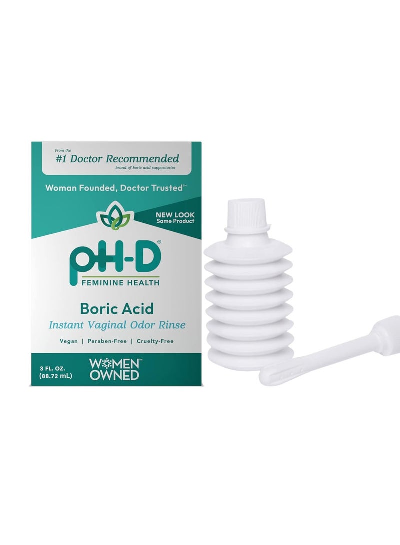 pH-D Feminine Health Instant Odour Rinse with Boric Acid - 3oz