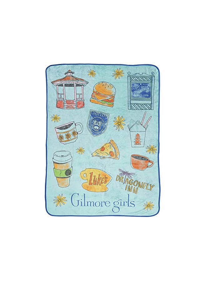 Jay Franco Gilmore Girls Stars Hallow Throw Blanket - Measures 46 x 60 inches - Fade Resistant Bedding Super Soft Fleece Bedding