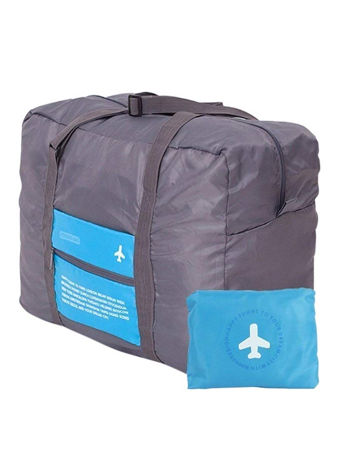 Nylon Duffle Bag With Pouch Grey/Blue