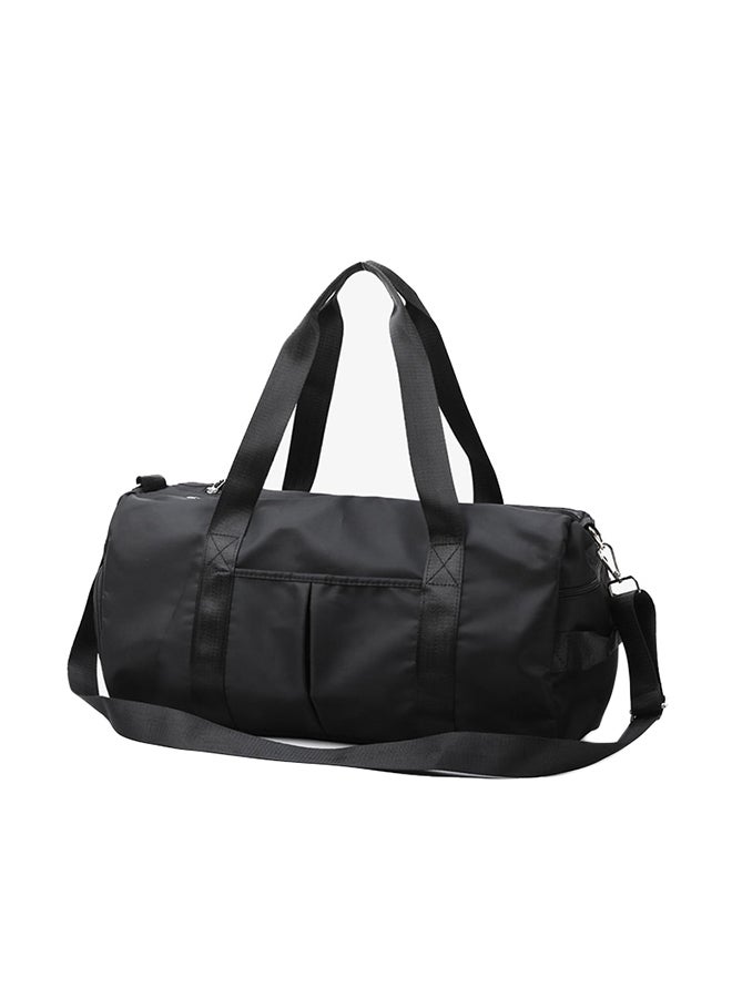 Casual Solid Pattern Travel Duffle Bag Black