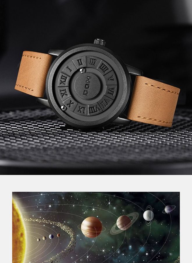 Trend Concept New Personality Men's Watch Creative Scrolling Pointer magnetic force Fashion watch for men Waterproof