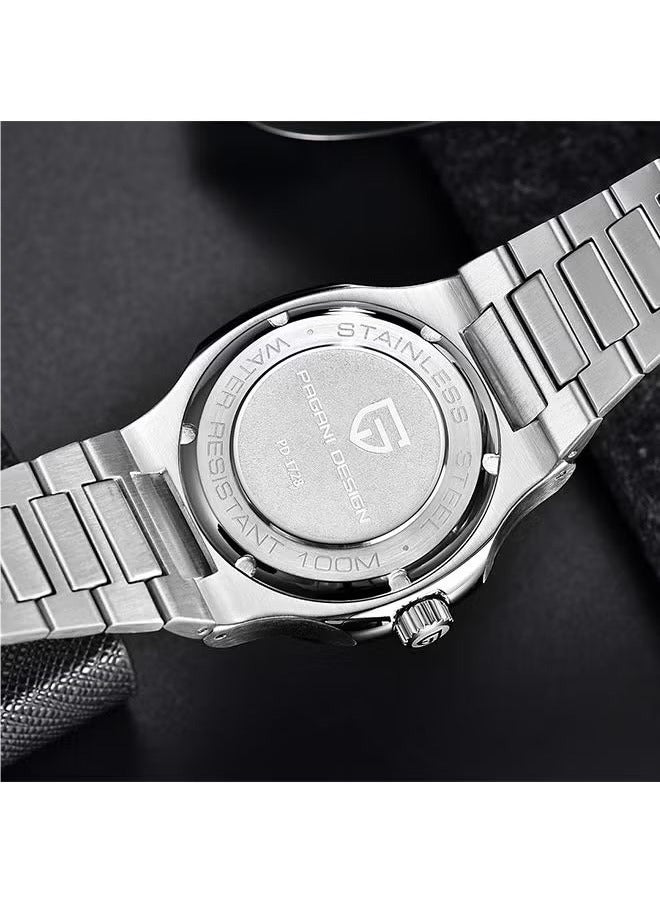 Men's Quartz Watch Waterproof 100 Meters Men's Wristwatch Leisure Business Wrist Watch Dark Blue