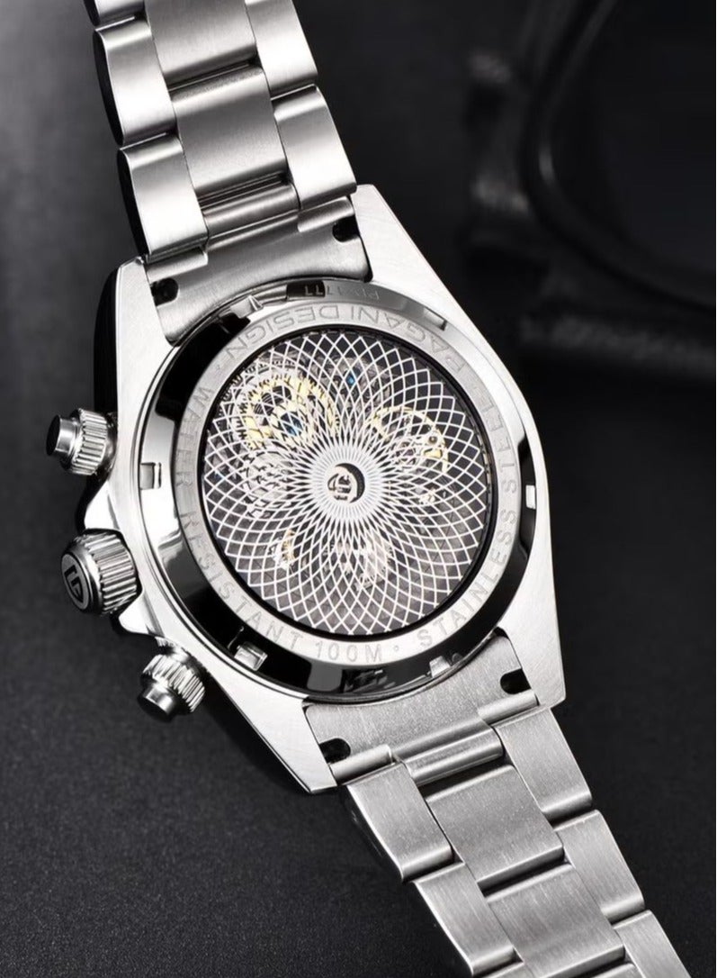 Men's Automatic Mechanical Stainless Steel Watch Waterproof Watch PD-1777 Rainbow