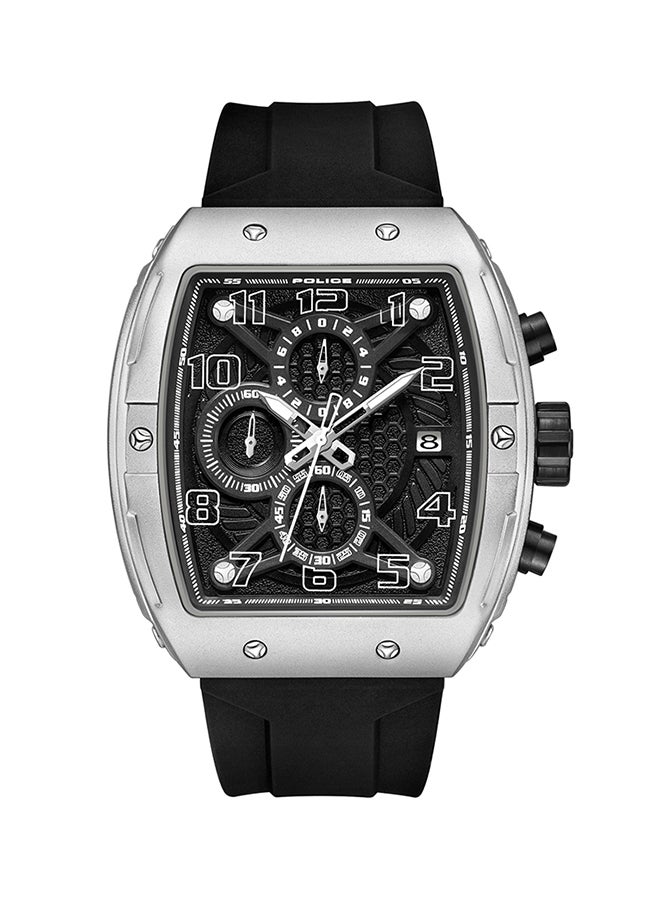 Men's Coswig Black Dial Black Silicone Strap Gents Chronograph Watch With Alloy Case