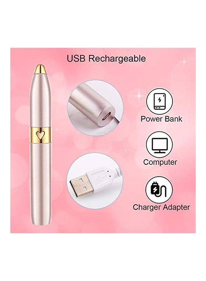 Multifunctional Facial Hair Trimmer Set Rose Gold/Gold