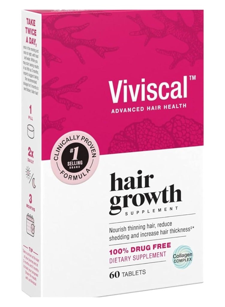 Viviscal Hair Growth Supplement for Women 60 Tablets, 1 Month Supply