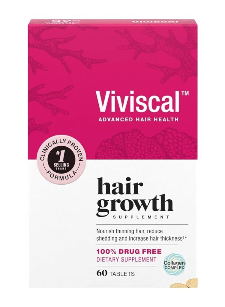 Viviscal Hair Growth Supplement for Women 60 Tablets, 1 Month Supply